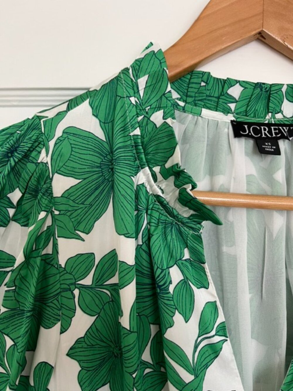 J. Crew Smocked-waist Dress in Greenhouse Floral Print | Size XS - Picture 5 of 12